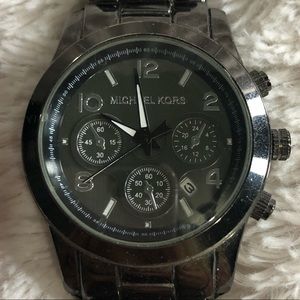 Black/ gunmetal Michael Kors watch